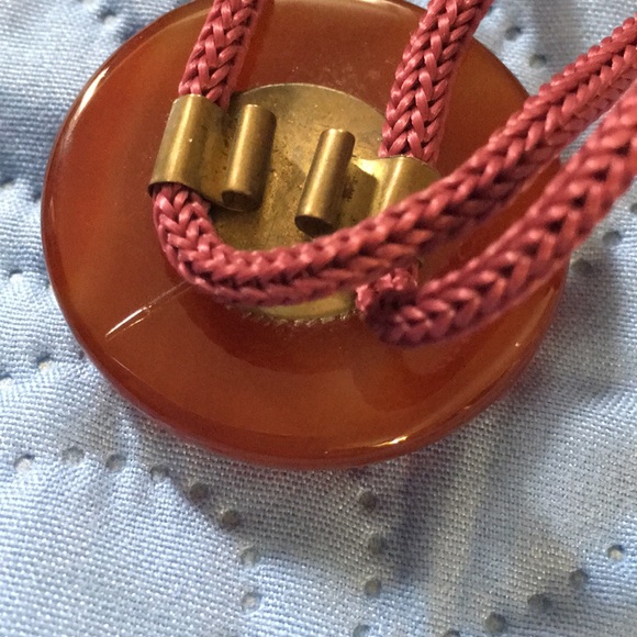 Western Style Bolero Cord Necklace W/Glass Stone - Picture 5 of 8